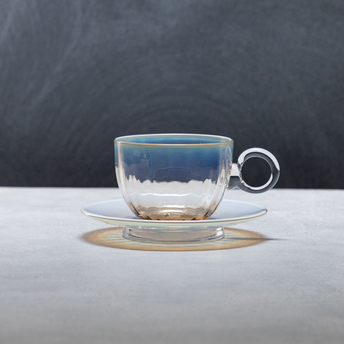ガラス専門店｜能登島ガラス工房｜耐熱｜紅茶カップセット パール