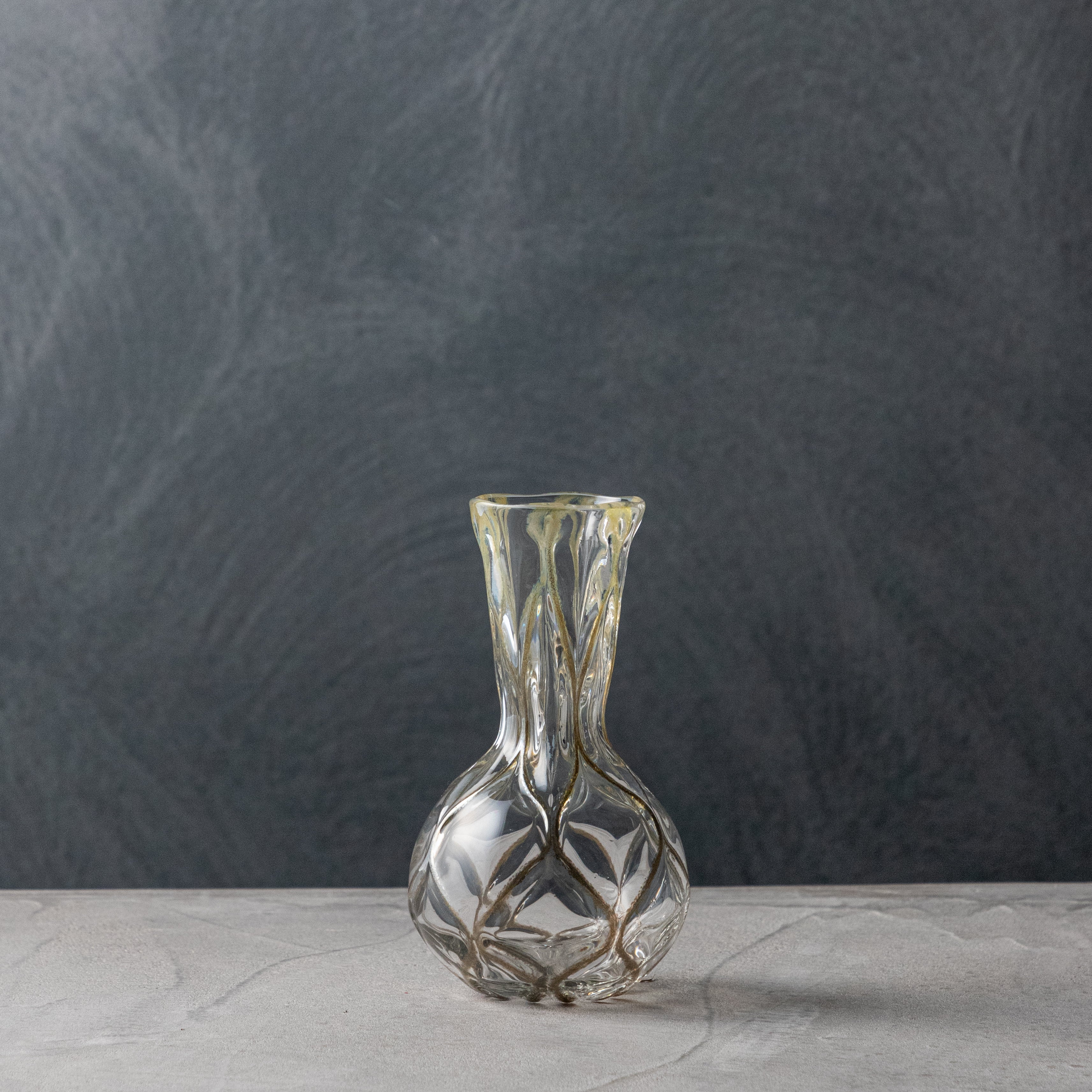 ガラス専門店｜ガラス工房マル｜ロックなガラス 花瓶 金あみ（丸長