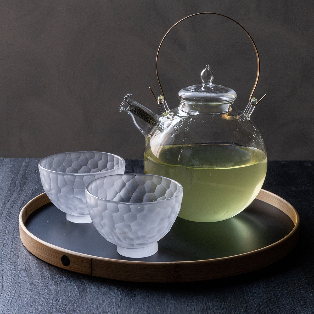 Fusion with Scandinavian design Bamboo round tray