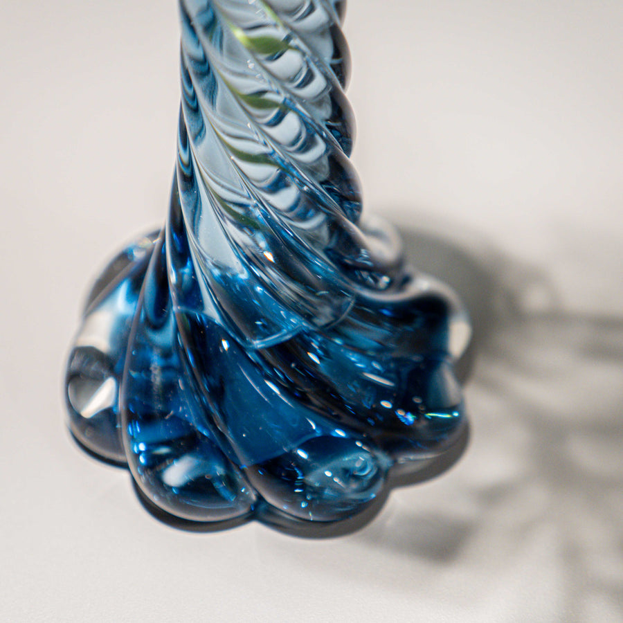 ガラス専門店｜能登島ガラス工房｜Vase 花瓶 能登藍 ねじり 一輪挿し