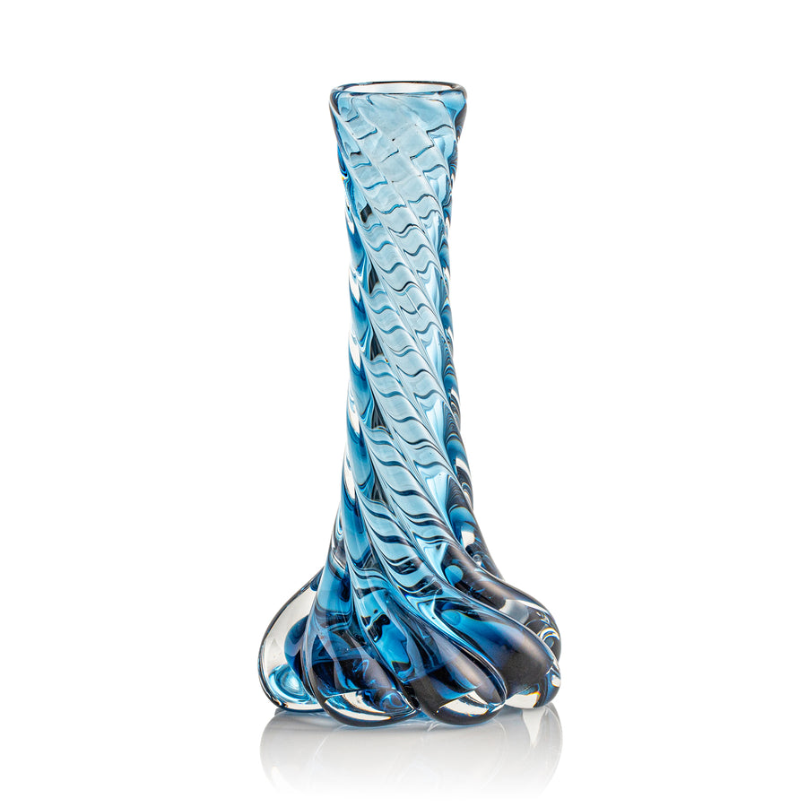 ガラス専門店｜能登島ガラス工房｜Vase 花瓶 能登藍 ねじり 一輪挿し
