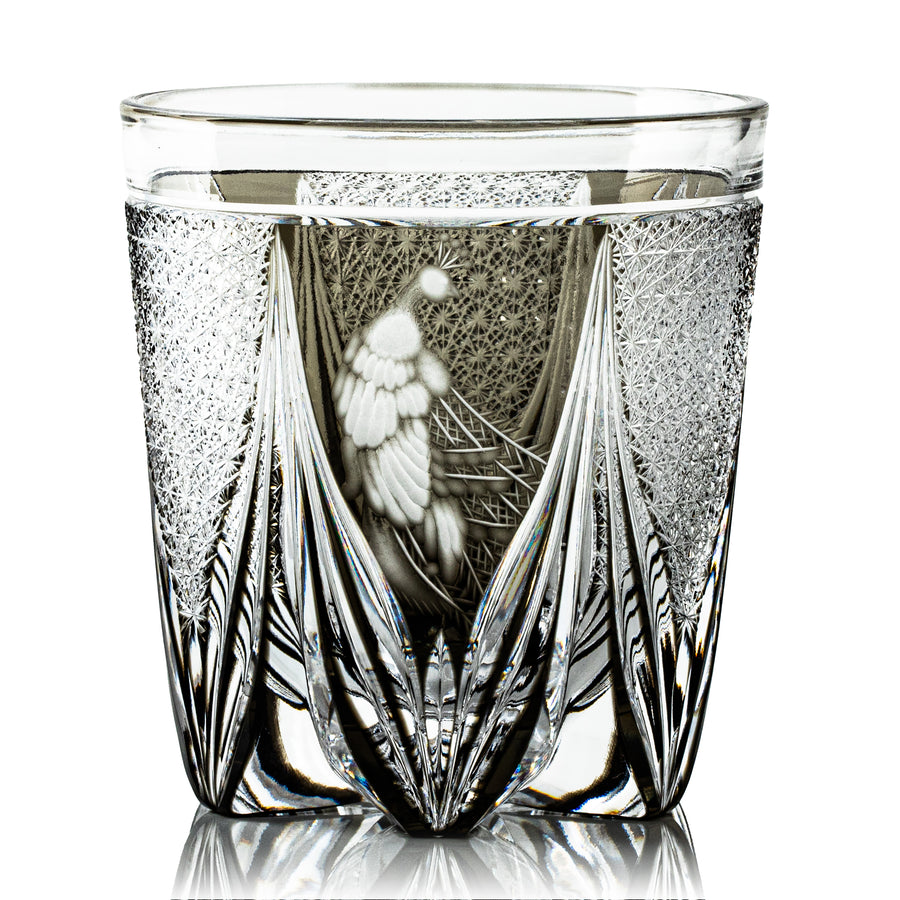 Old Fashioned Glass 孔雀菊花 墨