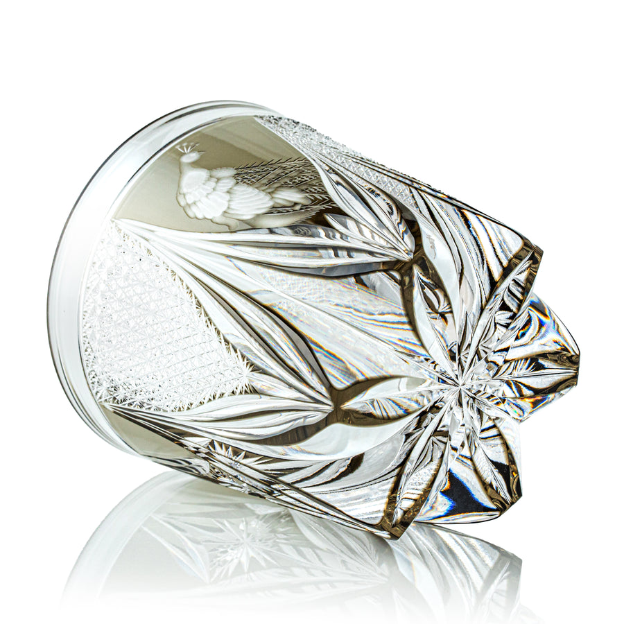 Old Fashioned Glass 孔雀菊花 墨