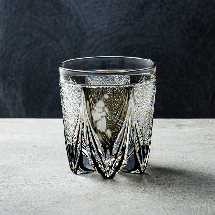 Old Fashioned Glass 孔雀菊花 墨