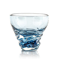 ガラス専門店｜能登島ガラス工房｜Sake Cup Blue 能登藍 流 ぐい呑み