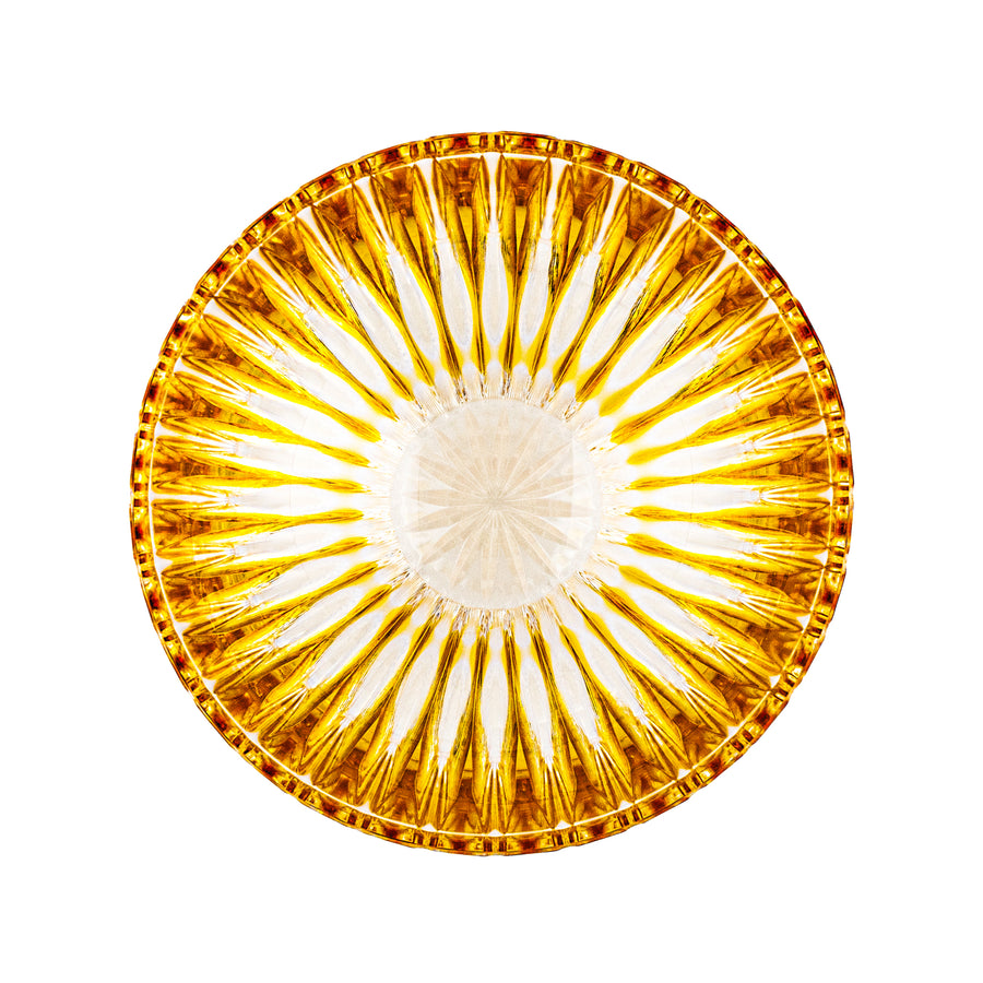 Edo Kiriko Amber Green Chrysanthemum Yarai Old Glass – TSUCHI-YA