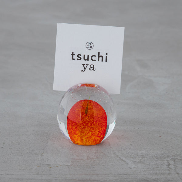 ガラス専門店｜築館礼野｜カードスタンド／赤りんご – TSUCHI-YA