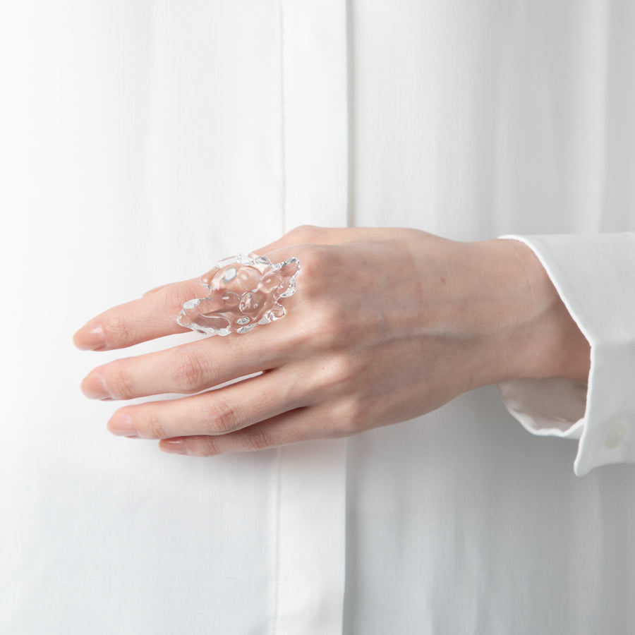 うさぎ屋珠雪 SHIBOU ring_A size 15 – TSUCHI-YA │ ガラスの器と工芸