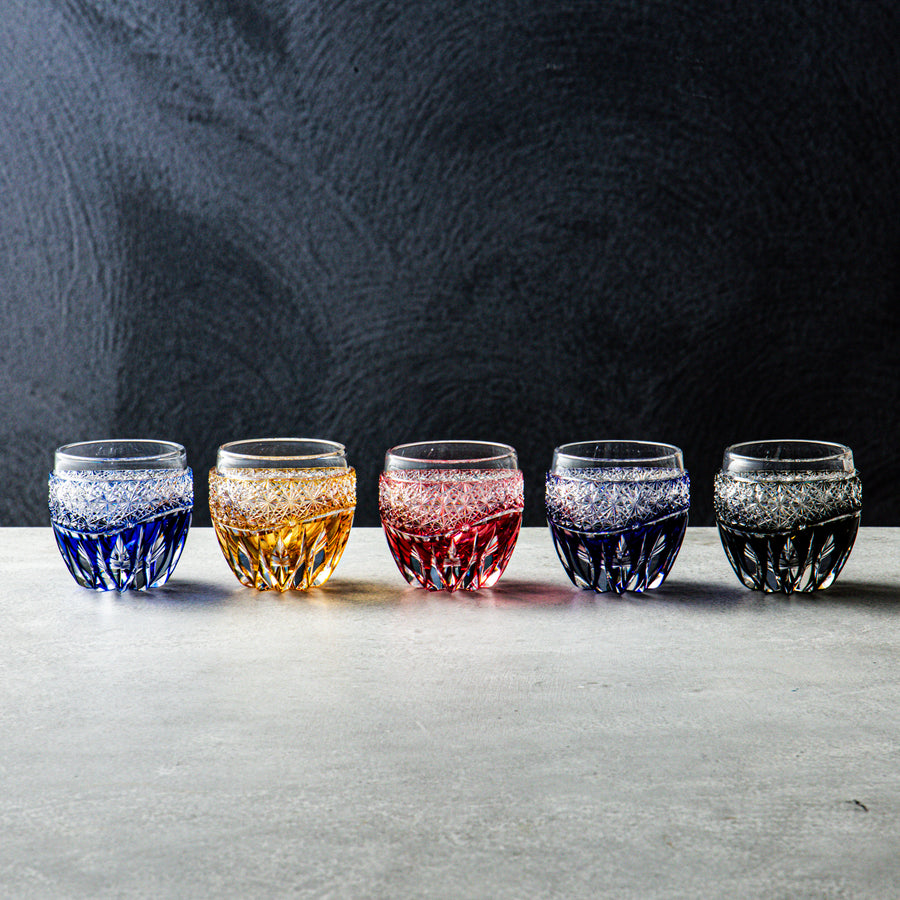 清酒杯，Kouka，金色和紅色