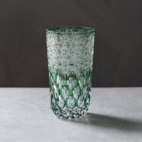 ロングタンブラー 玉菊つなぎ 緑 – TSUCHI-YA │ ガラスの器と工芸
