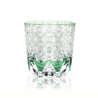 ロックグラス 玉菊つなぎ 緑 – TSUCHI-YA │ ガラスの器と工芸